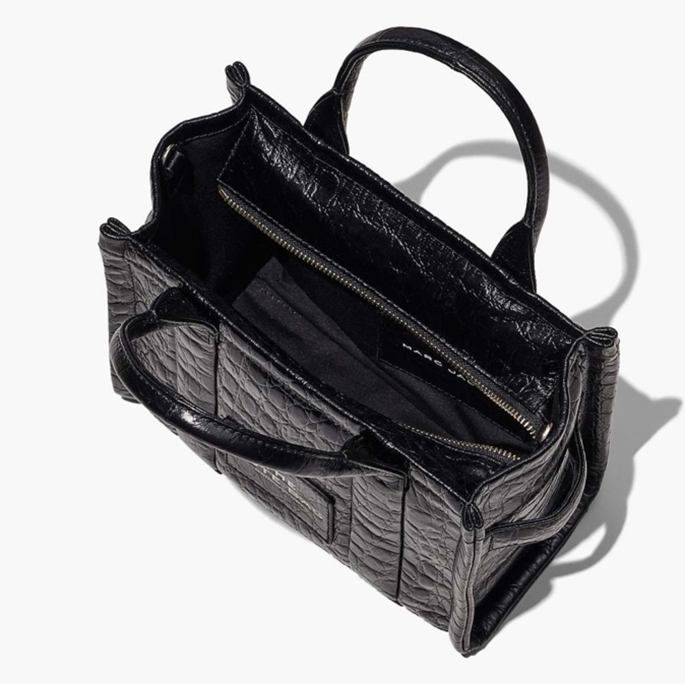 THE
CROC-EMBOSSED MINI TOTE BAG